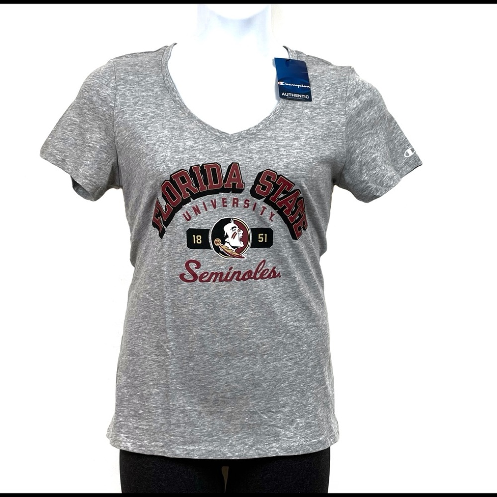NWT Champion v neck FLORIDA STATE UNIVERSITY tee shirt.
